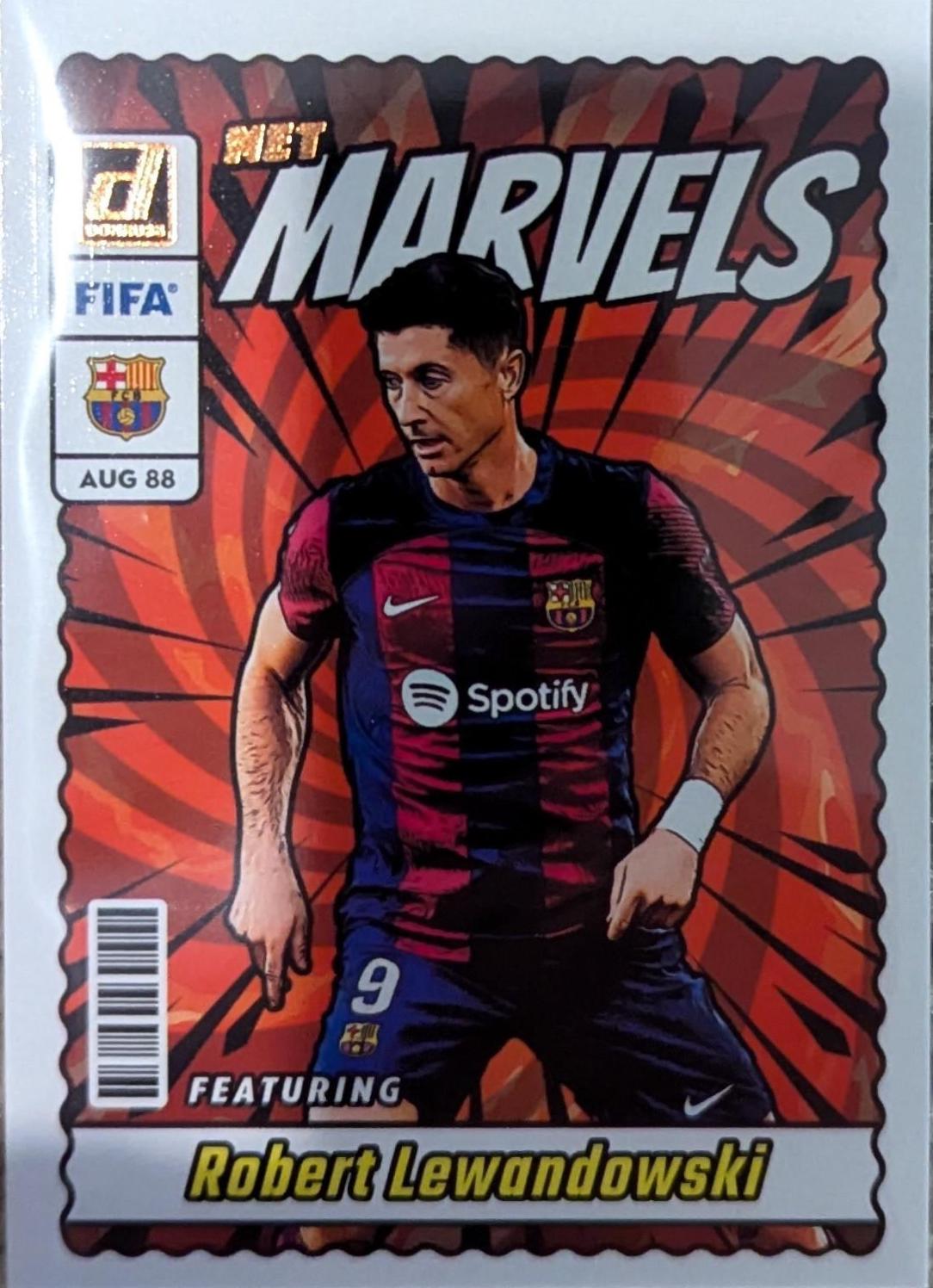 2023 Panini Donruss Net Marvels Robert Lewandowski #19 card
