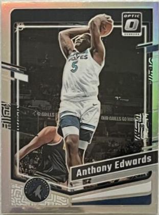 2023 Panini Donruss Optic Anthony Edwards [Silver Holo] #59 card