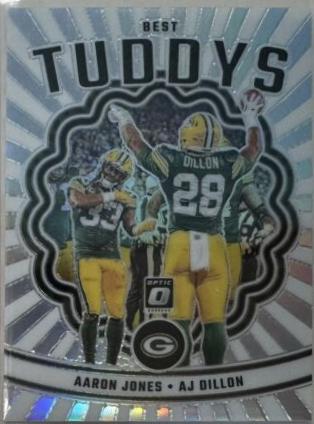 2023 Panini Donruss Optic Best Tuddys Aaron Jones / AJ Dillon #BT-AA card