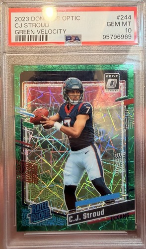 2023 Panini Donruss Optic C.J. Stroud [Green Velocity] #244 card