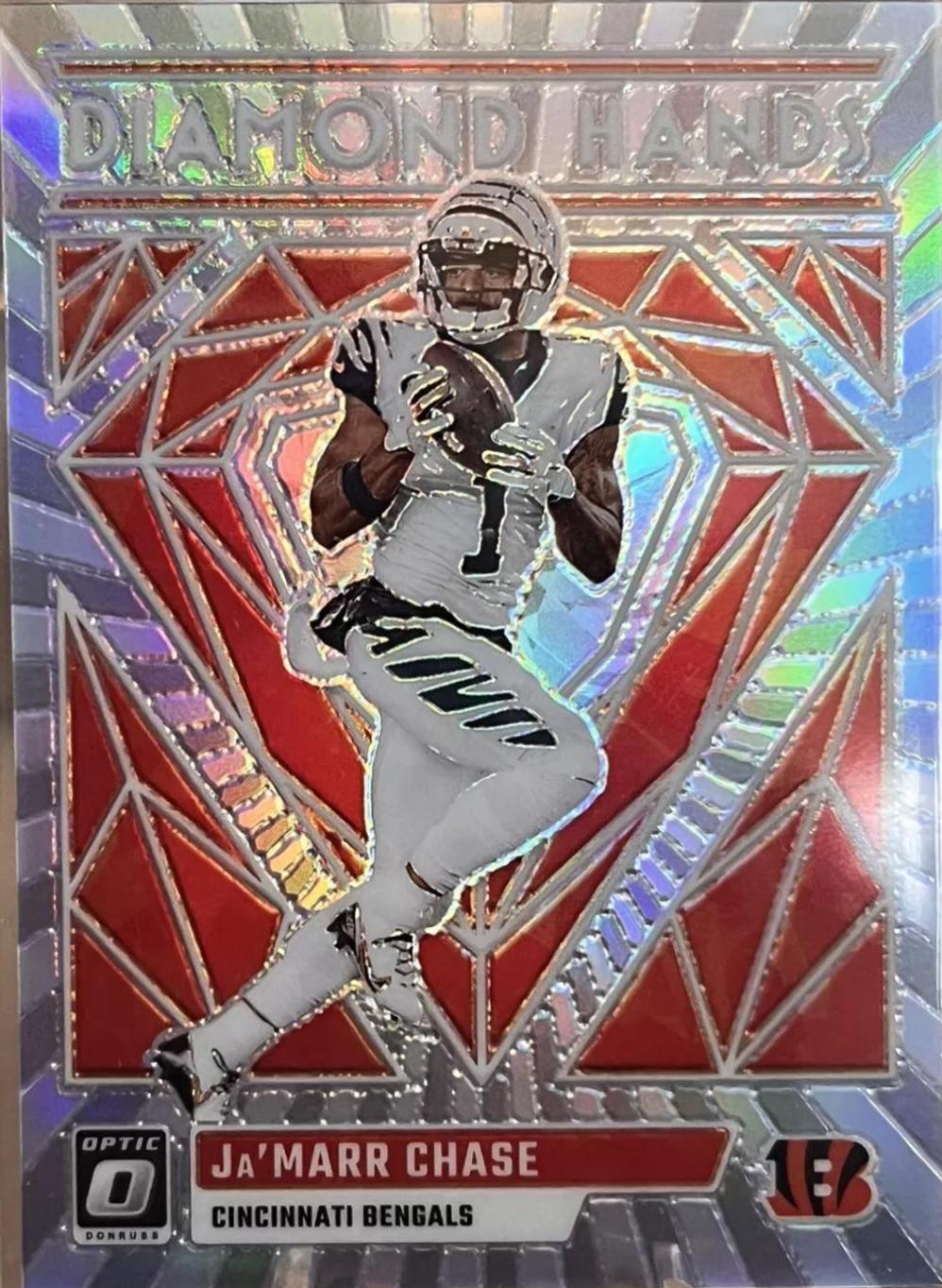 2023 Panini Donruss Optic Diamond Hands Ja’Marr Chase #DH-JC card