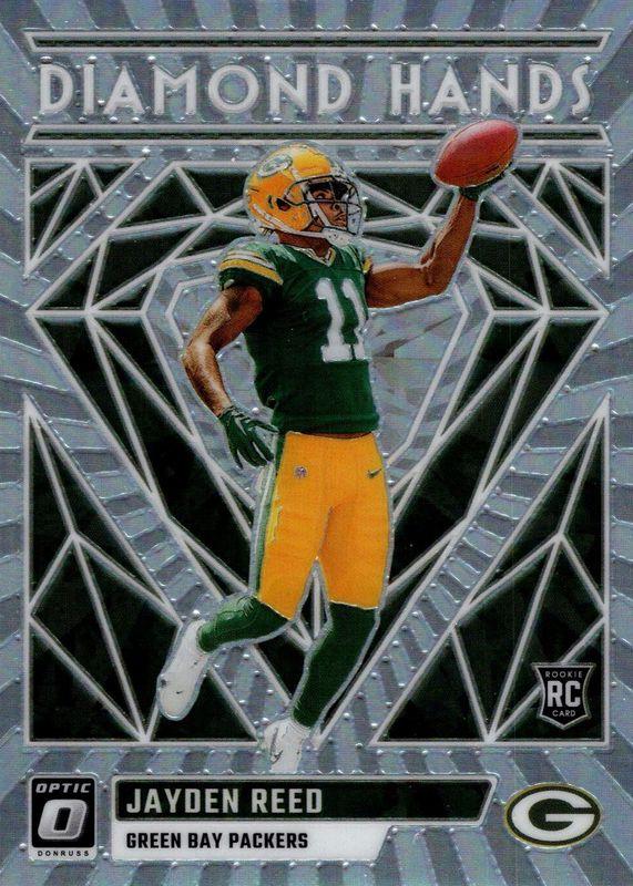 2023 Panini Donruss Optic Diamond Hands Jayden Reed #DH-JR card
