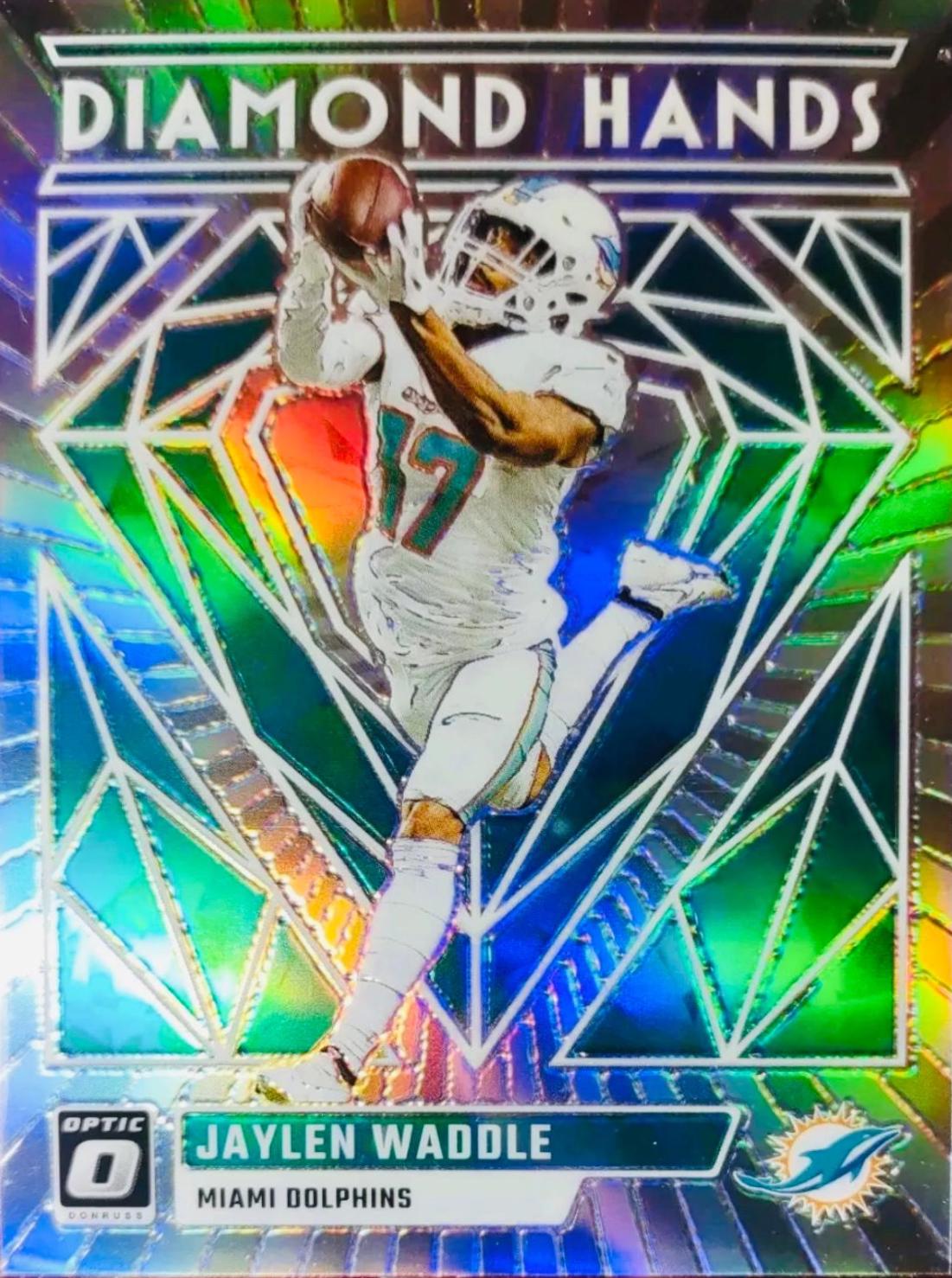 2023 Panini Donruss Optic Diamond Hands Jaylen Waddle #DH-JW card
