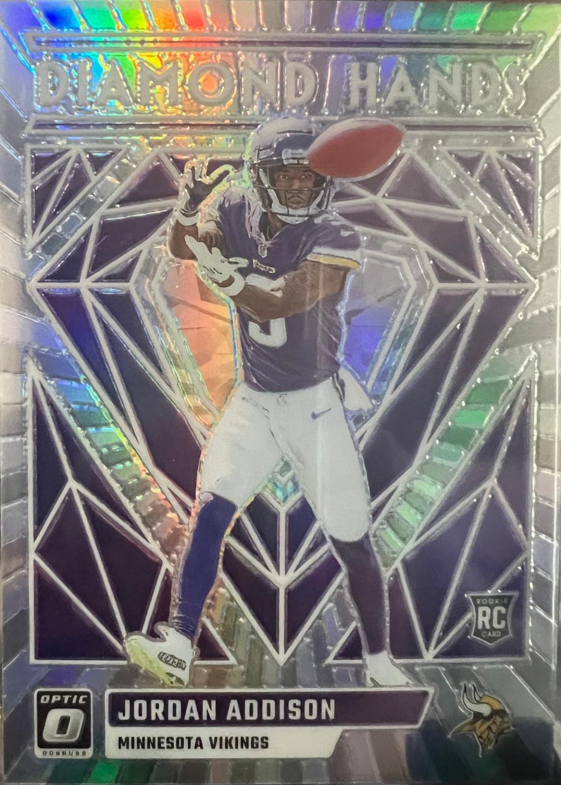 2023 Panini Donruss Optic Diamond Hands Jordan Addison #DH-JA card