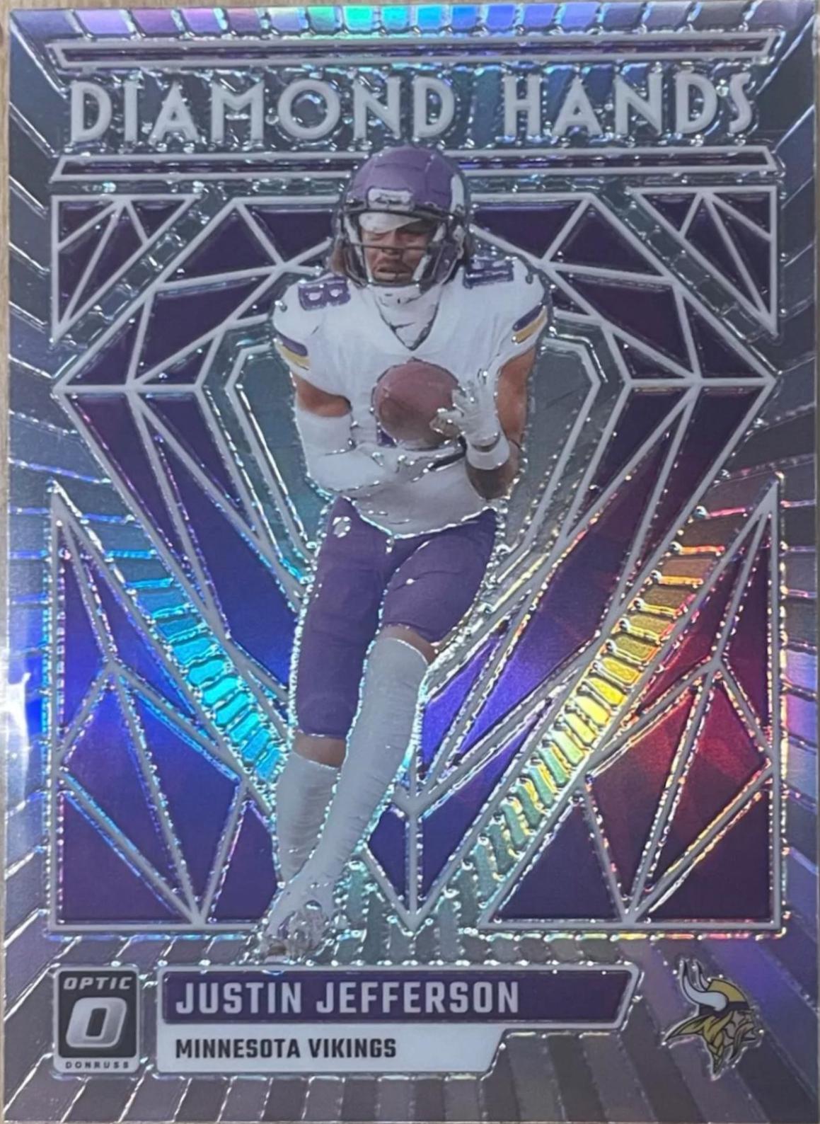 2023 Panini Donruss Optic Diamond Hands Justin Jefferson #DH-JJ card