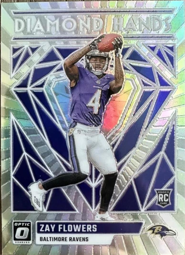 2023 Panini Donruss Optic Diamond Hands Zay Flowers #DH-ZF card