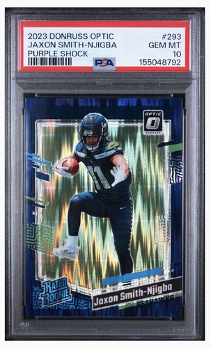 2023 Panini Donruss Optic Jaxon Smith-Njigba [Purple Shock] #293 card