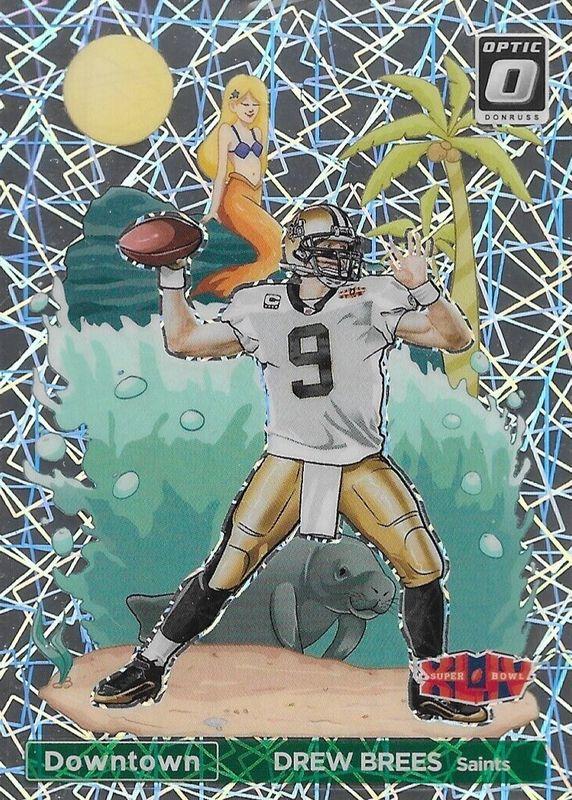 2023 Panini Donruss Optic Super Bowl Downtown Drew Brees #5 card