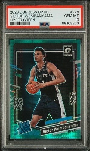 2023 Panini Donruss Optic Victor Wembanyama [Hyper Green] #225 card