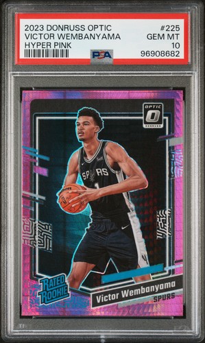 2023 Panini Donruss Optic Victor Wembanyama [Hyper Pink] #225 card