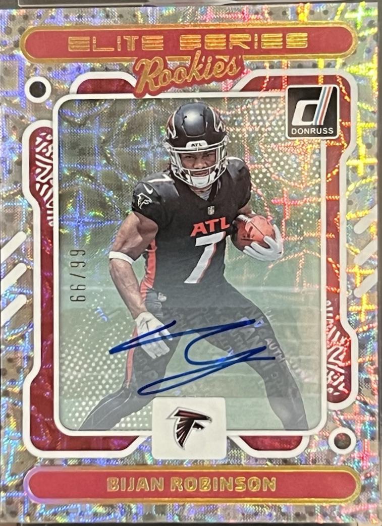2023 Panini Donruss The Elite Series Rookies Bijan Robinson [Autograph] #4 card