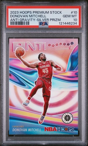 2023 Panini Hoops Premium Stock Anti Gravity Donovan Mitchell [Silver Prizm] #10 card