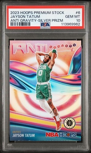 2023 Panini Hoops Premium Stock Anti Gravity Jayson Tatum [Silver Prizm] #6 card