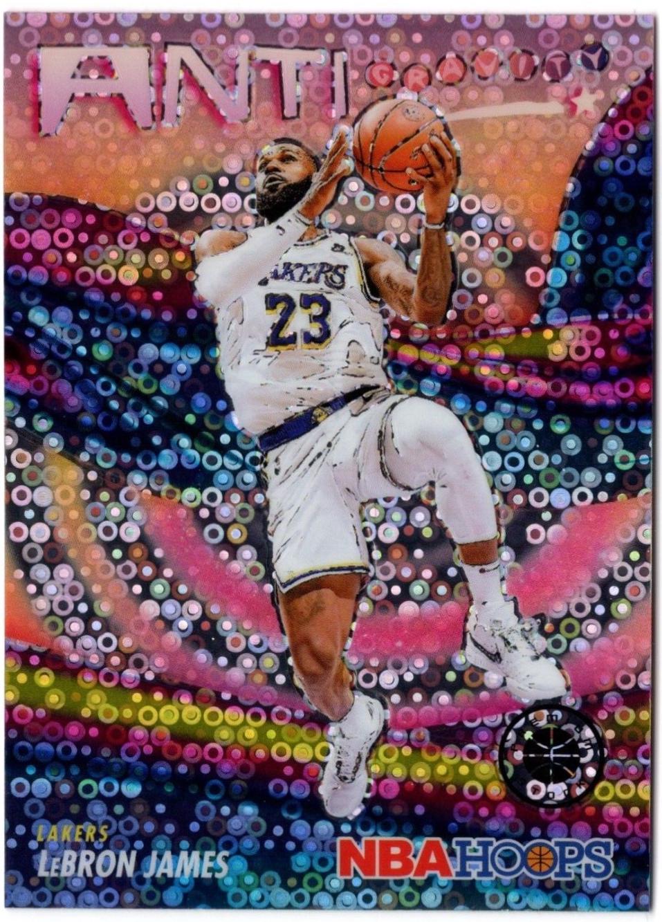 2023 Panini Hoops Premium Stock Anti Gravity LeBron James [Disco Prizm] #2 card