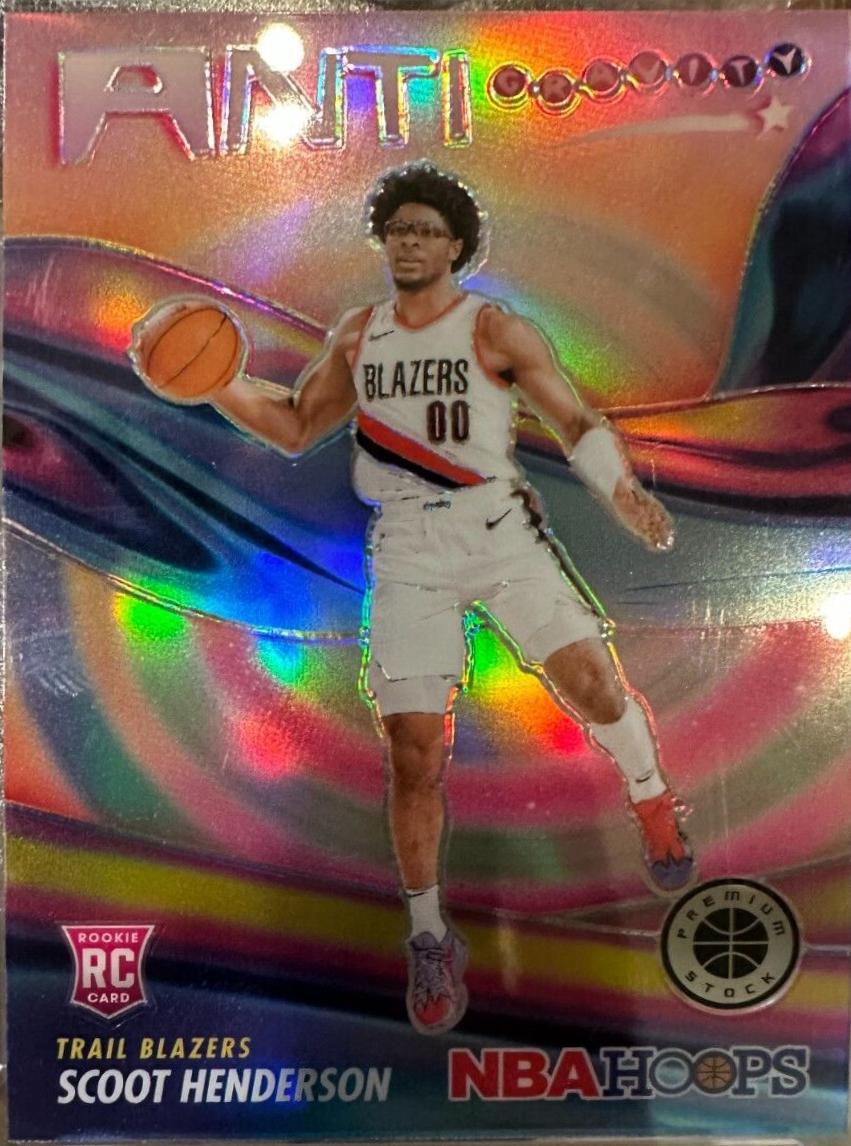 2023 Panini Hoops Premium Stock Anti Gravity Scoot Henderson [Silver Prizm] #9 card
