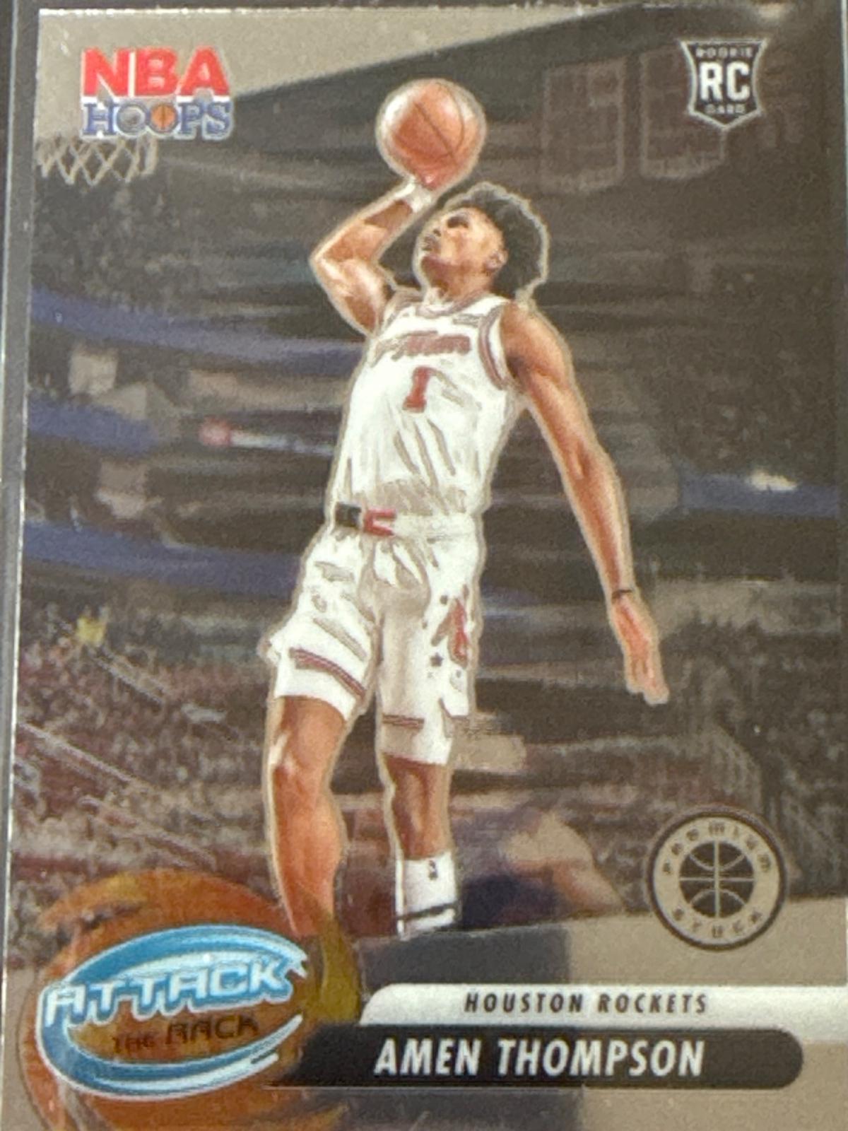 2023 Panini Hoops Premium Stock Attack the Rack Amen Thompson #9 card