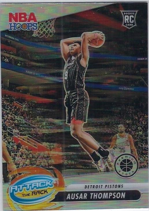 2023 Panini Hoops Premium Stock Attack the Rack Ausar Thompson [Silver Prizm] #5 card