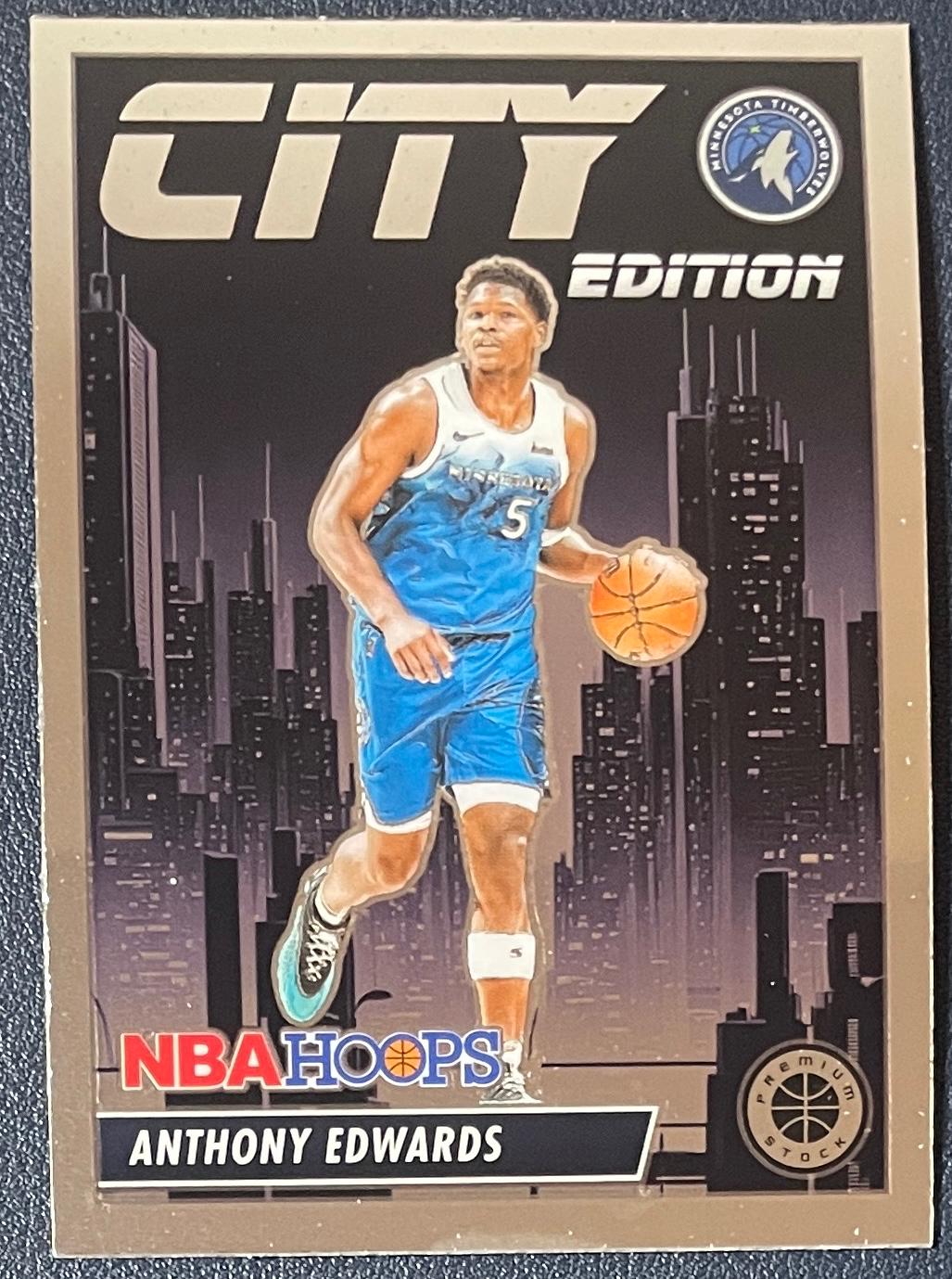 2023 Panini Hoops Premium Stock City Edition Anthony Edwards #4 card