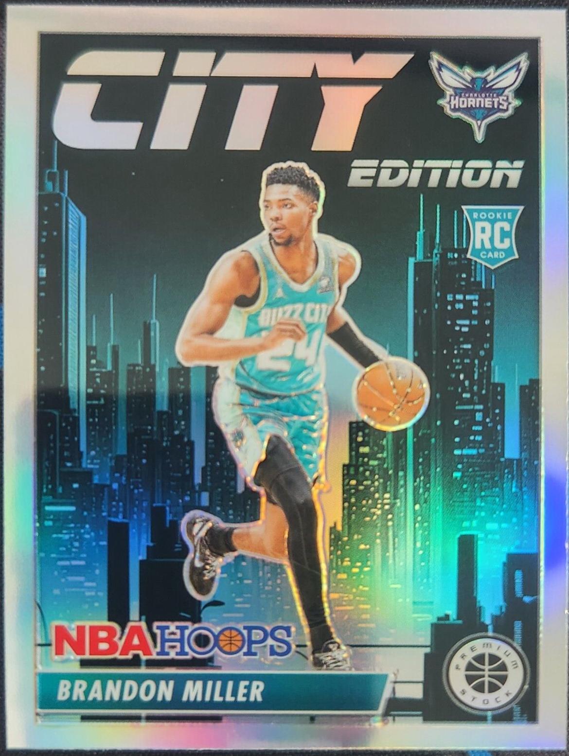2023 Panini Hoops Premium Stock City Edition Brandon Miller [Silver Prizm] #12 card