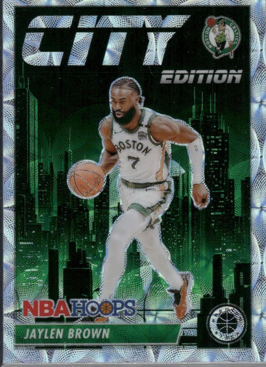 2023 Panini Hoops Premium Stock City Edition Jaylen Brown [Silver Prizm] #1 card