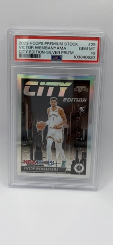 2023 Panini Hoops Premium Stock City Edition Victor Wembanyama [Silver Prizm] #25 card