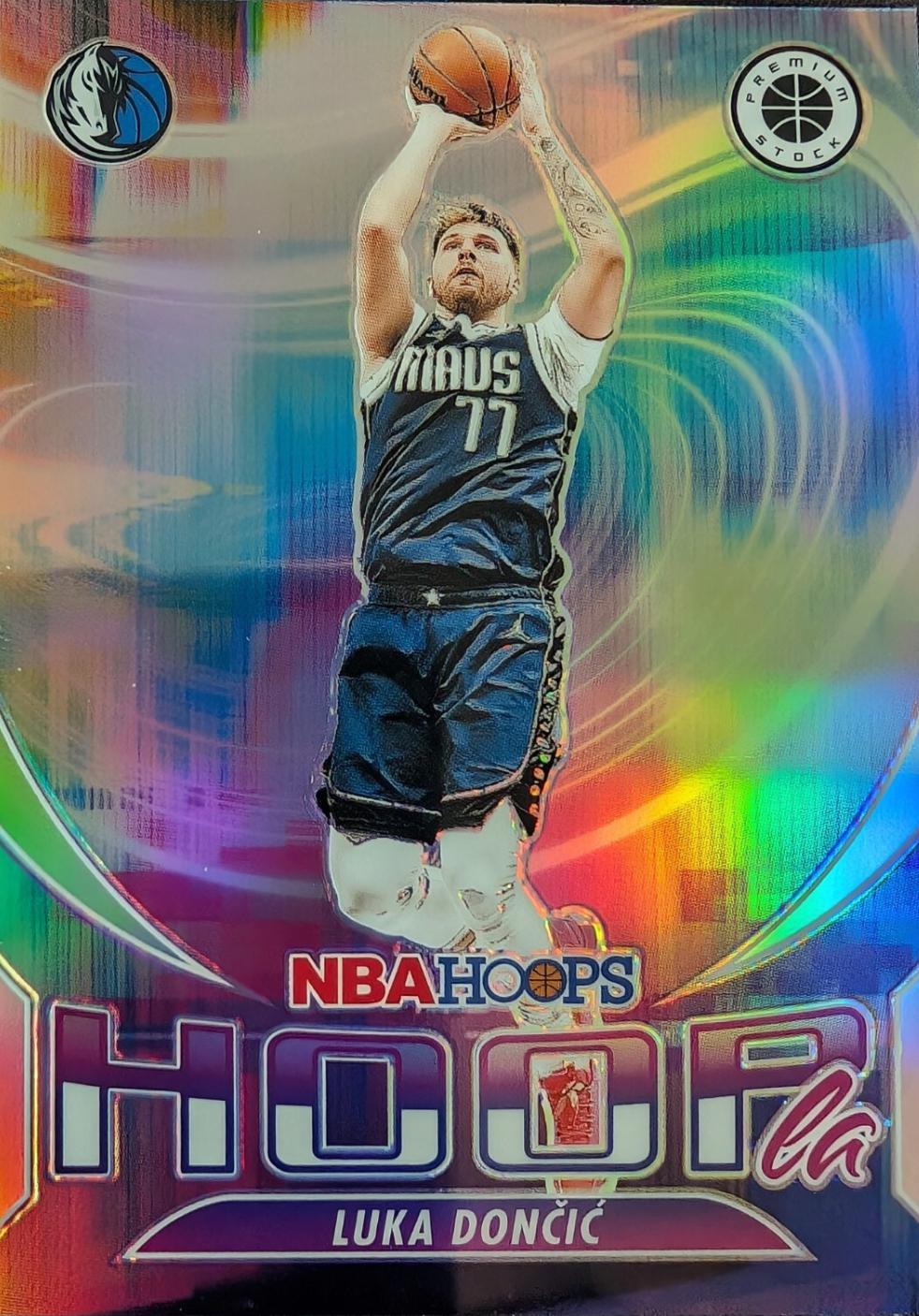 2023 Panini Hoops Premium Stock Hoopla Luka Doncic [Silver Prizm] #7 card
