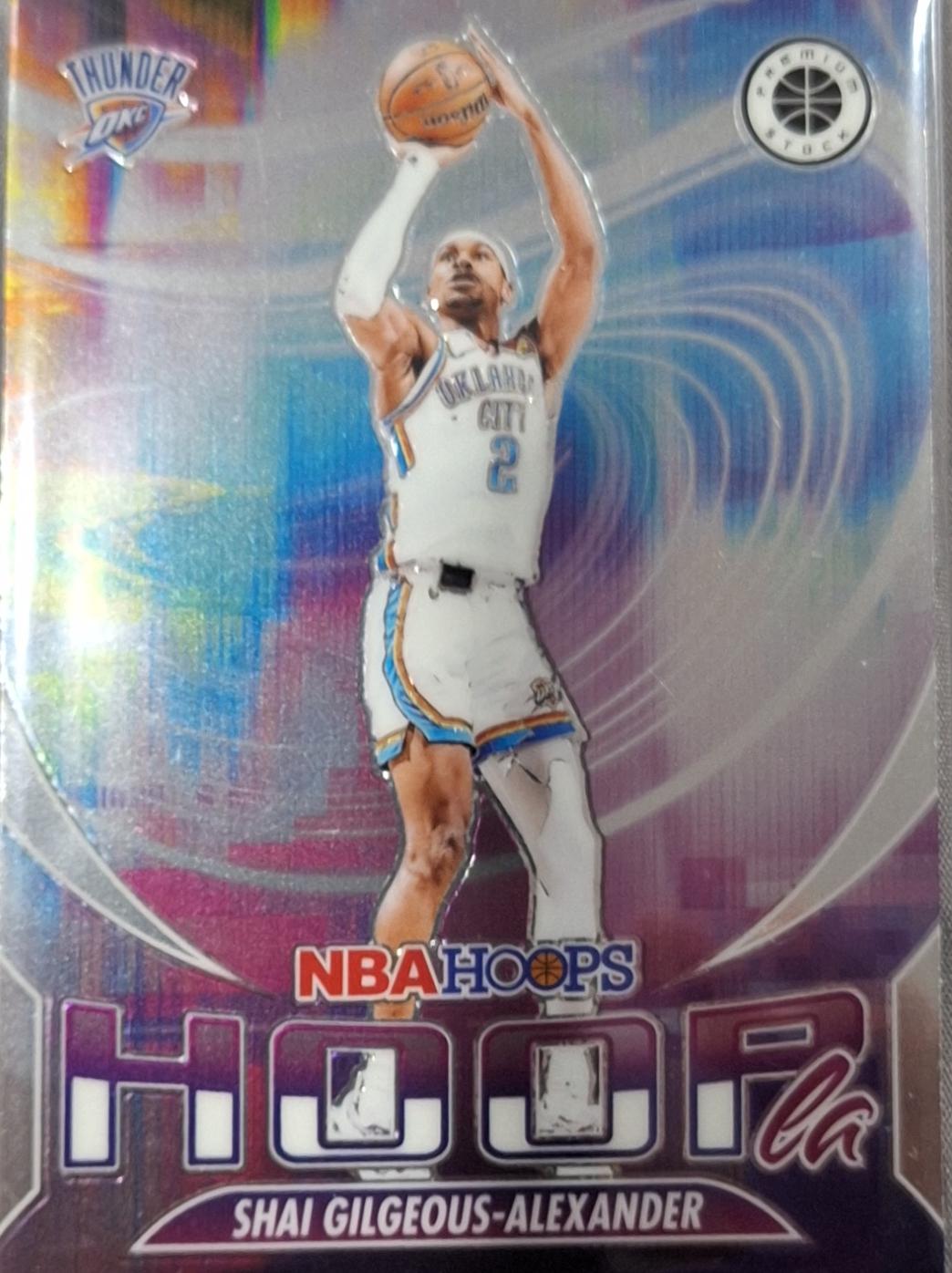2023 Panini Hoops Premium Stock Hoopla Shai Gilgeous-Alexander #4 card