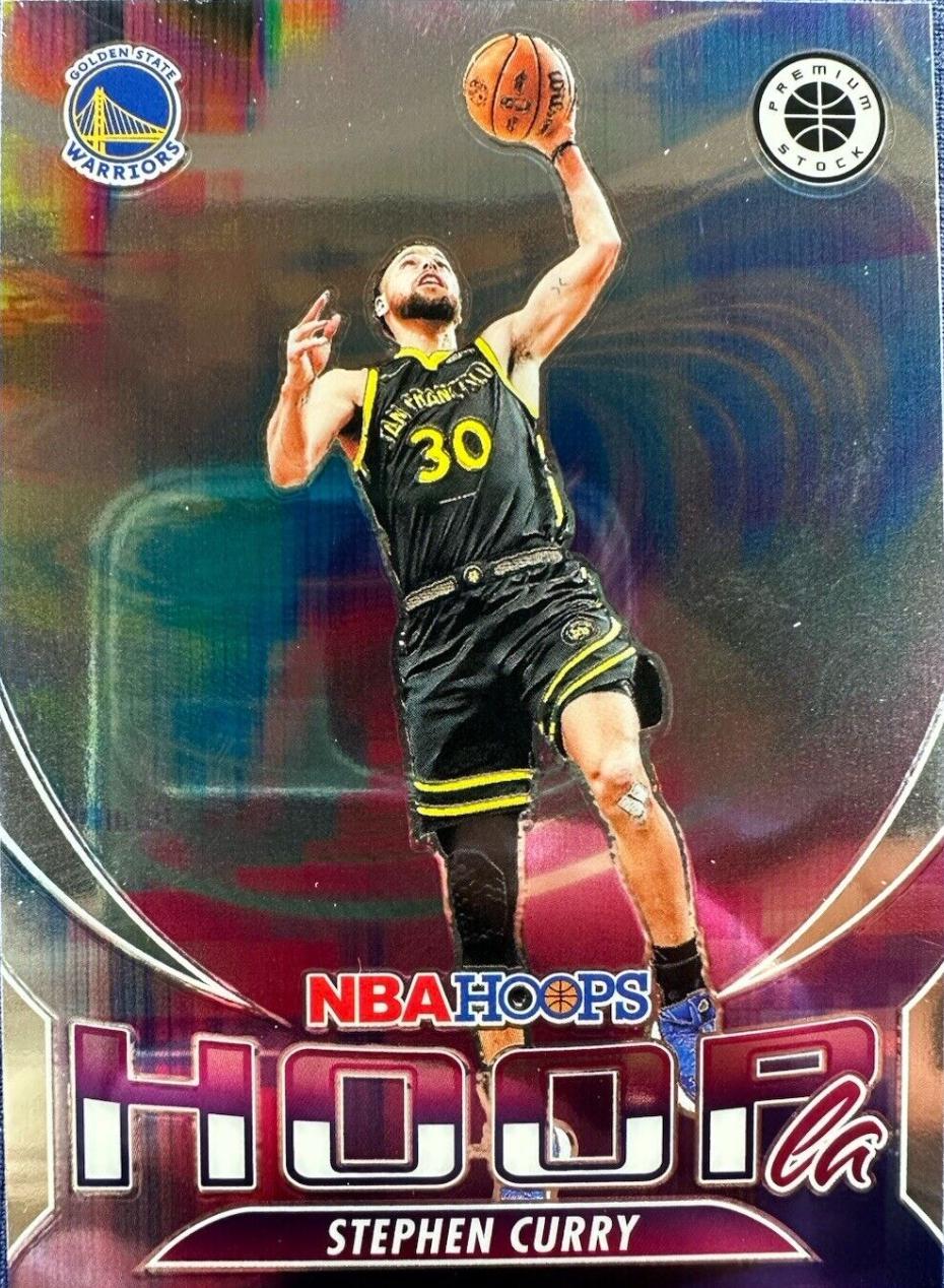 2023 Panini Hoops Premium Stock Hoopla Stephen Curry #8 card