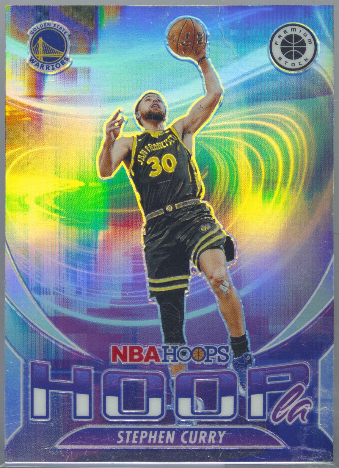 2023 Panini Hoops Premium Stock Hoopla Stephen Curry [Silver Prizm] #8 card