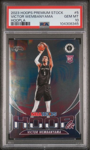 2023 Panini Hoops Premium Stock Hoopla Victor Wembanyama #5 card