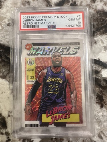 2023 Panini Hoops Premium Stock Retro Net Marvels LeBron James #2 card