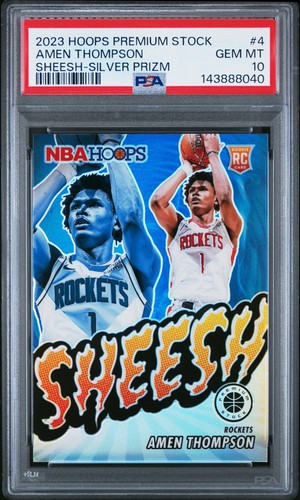 2023 Panini Hoops Premium Stock Sheesh Amen Thompson [Silver Prizm] #4 card