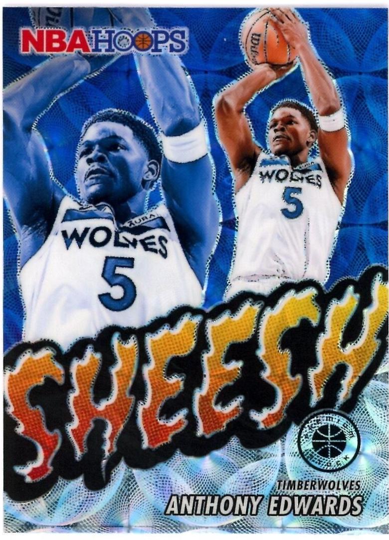 2023 Panini Hoops Premium Stock Sheesh Anthony Edwards [Silver Prizm] #19 card
