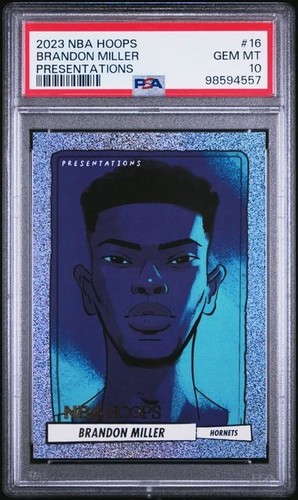 2023 Panini Hoops Presentations Brandon Miller #16 card
