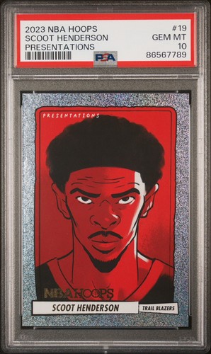 2023 Panini Hoops Presentations Scoot Henderson #19 card