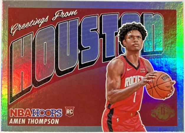 2023 Panini Hoops Rookie Greetings Amen Thompson #8 card
