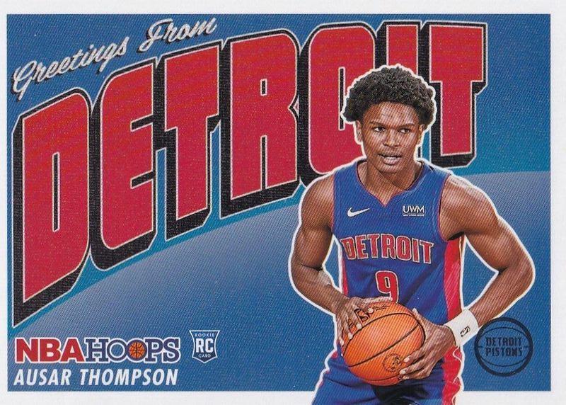 2023 Panini Hoops Rookie Greetings Ausar Thompson #13 card