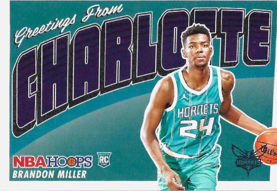 2023 Panini Hoops Rookie Greetings Brandon Miller #18 card