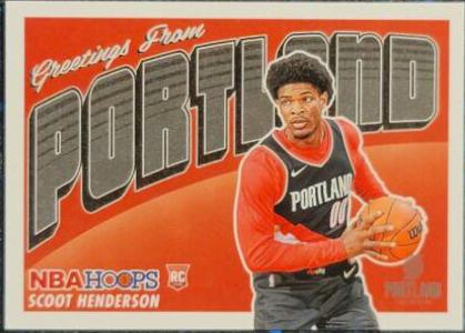 2023 Panini Hoops Rookie Greetings Scoot Henderson #3 card