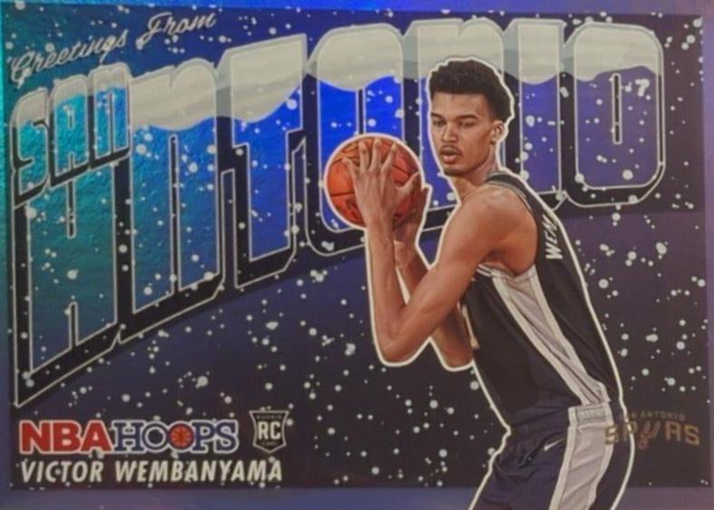 2023 Panini Hoops Rookie Greetings Victor Wembanyama [Winter Holo] #1 card