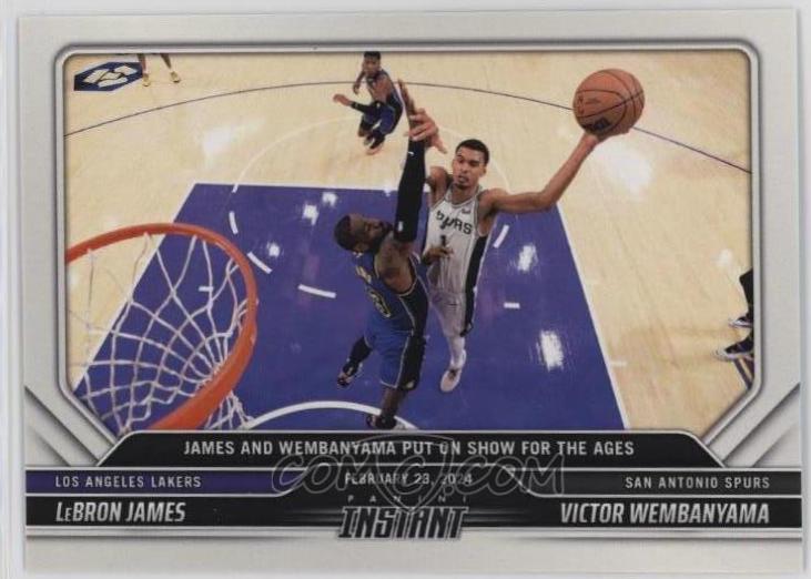 2023 Panini Instant Lebron James / Victor Wembanyama #371 card