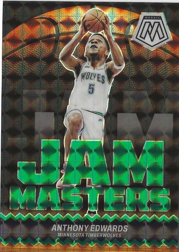 2023 Panini Mosaic Jam Masters Anthony Edwards [Green] #17 card