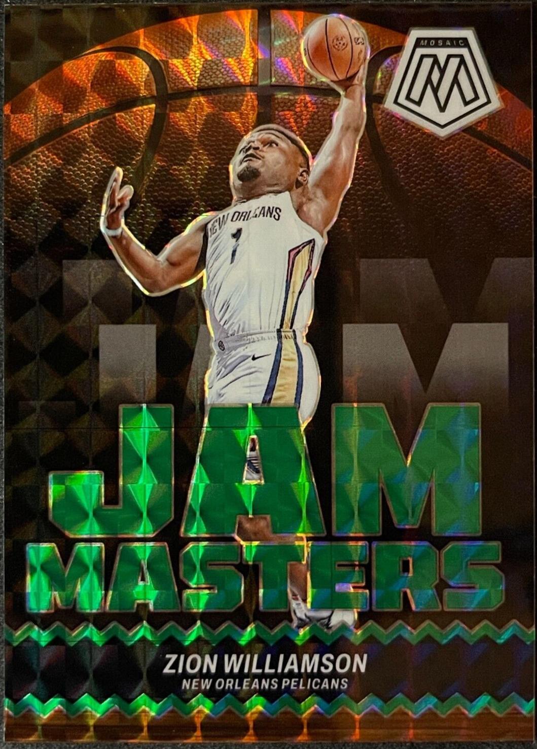 2023 Panini Mosaic Jam Masters Zion Williamson [Green] #16 card