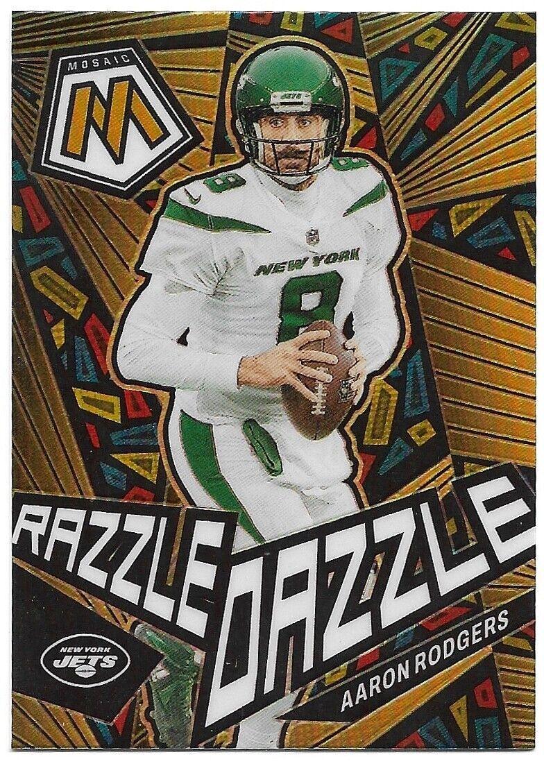 2023 Panini Mosaic Razzle Dazzle Aaron Rodgers #RD-6 card