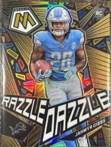 2023 Panini Mosaic Razzle Dazzle Jahmyr Gibbs #RD-24 card