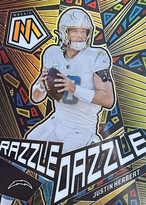 2023 Panini Mosaic Razzle Dazzle Justin Herbert #RD-2 card