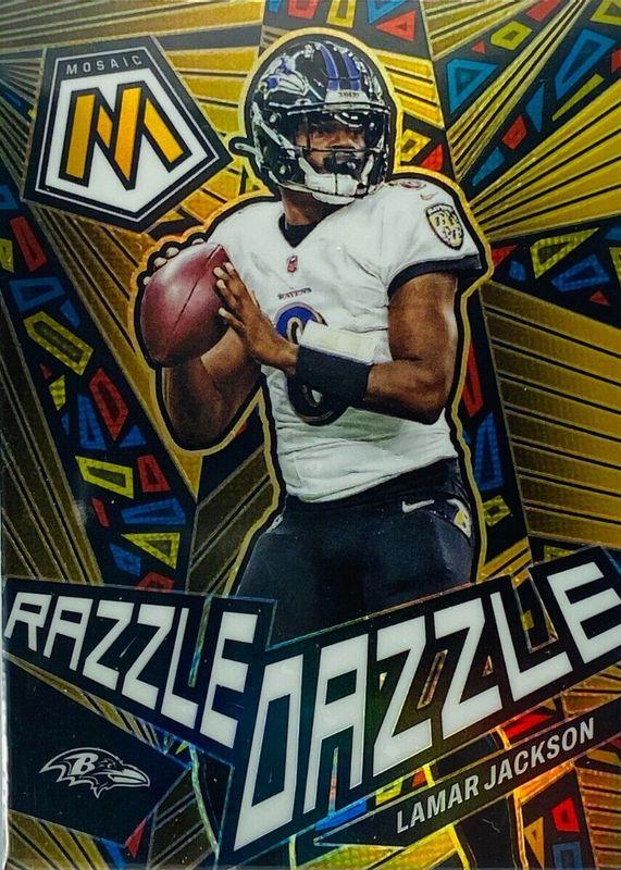 2023 Panini Mosaic Razzle Dazzle Lamar Jackson #RD-4 card