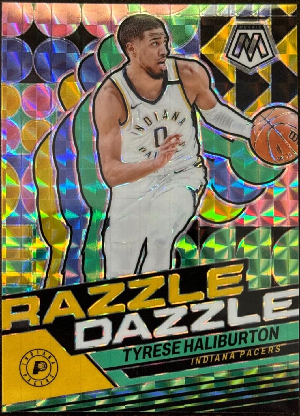 2023 Panini Mosaic Razzle Dazzle Tyrese Haliburton #7 card