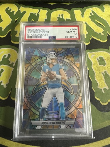 2023 Panini Mosaic Stained Glass Justin Herbert #SG-8 card