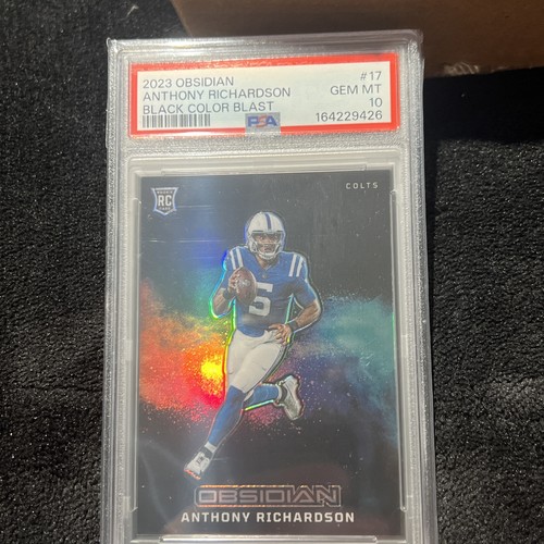 2023 Panini Obsidian Black Color Blast Anthony Richardson #17 card